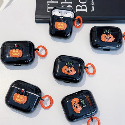Halloween-Themed Stereo Wireless Bluetooth Earbuds Case with Festive Design