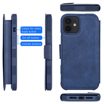 Magnetic Flip Phone Case with Card Holder and Holster Design