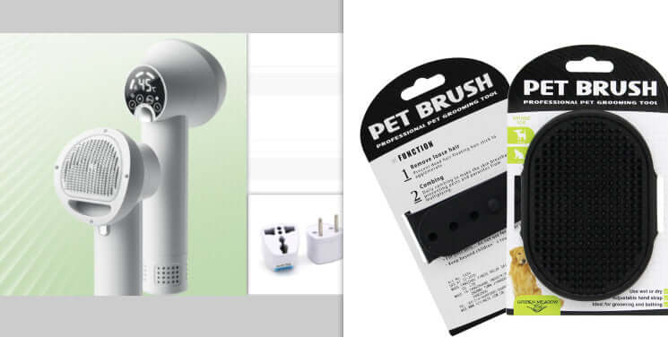 Smart Pet Hair Dryer for Dogs and Cats with Blow and Comb Function