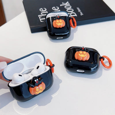 Halloween-Themed Stereo Wireless Bluetooth Earbuds Case with Festive Design
