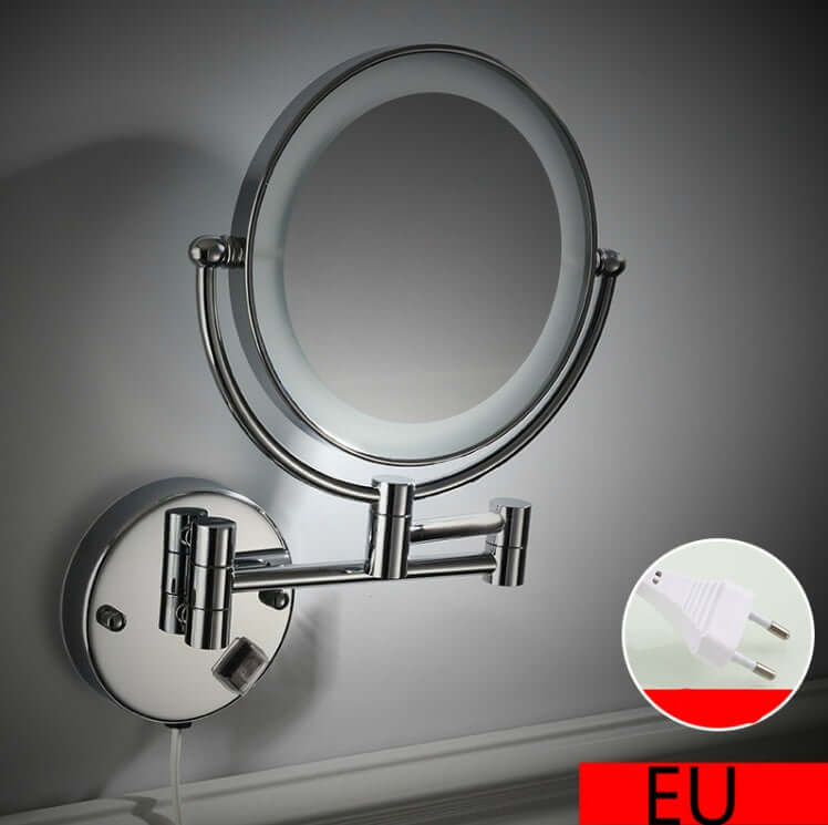 Folding LED Makeup Mirror with Light for Hotel or Travel Use