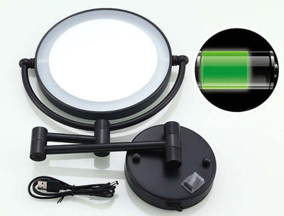 Folding LED Makeup Mirror with Light for Hotel or Travel Use