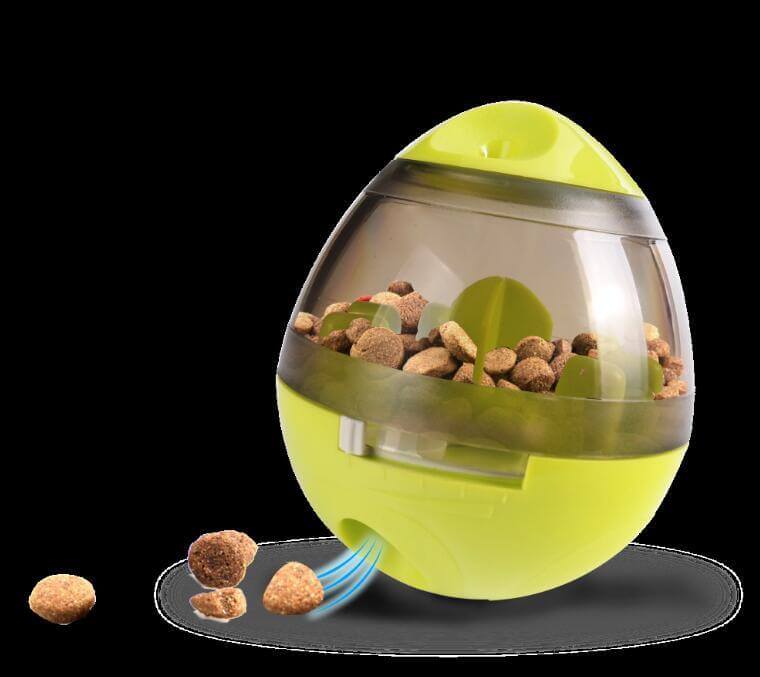 Happy Leaking Food Pet Supplies, interactive dog food dispenser, fun toy for pets, bright green color, 100mm size