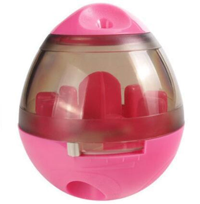 Happy Leaking Food Pet Supplies: pink dog food leaking device for playful feeding, 100mm size, fun pet enriching toy.