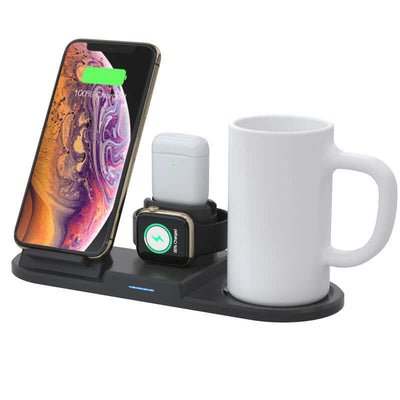 Wireless charger for phone, AirPods, and Apple Watch with indicator function and type-C interface.