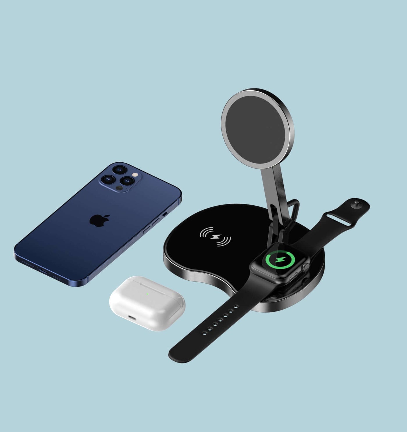 Vancely PH19 Three-in-One Wireless Charger for Phone, Watch, and Earbuds