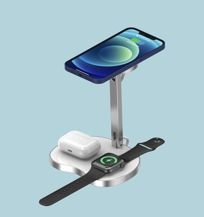 Vancely PH19 Three-in-One Wireless Charger for Phone, Watch, and Earbuds