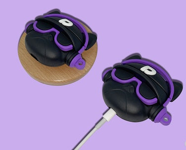 Mini Sports High Battery Wireless Dual Earbuds, Hip Hop Bulldog Bluetooth Headphones in stylish design.