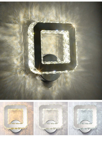 Simple LED Crystal Wall Lamp for Living Room Background Decoration