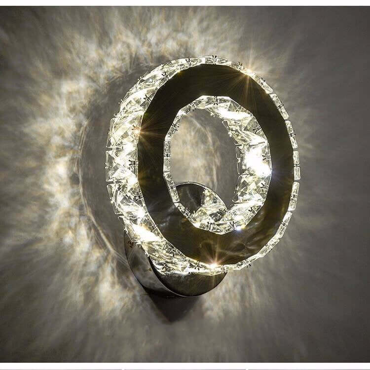 Simple LED Crystal Wall Lamp for Living Room Background Decoration