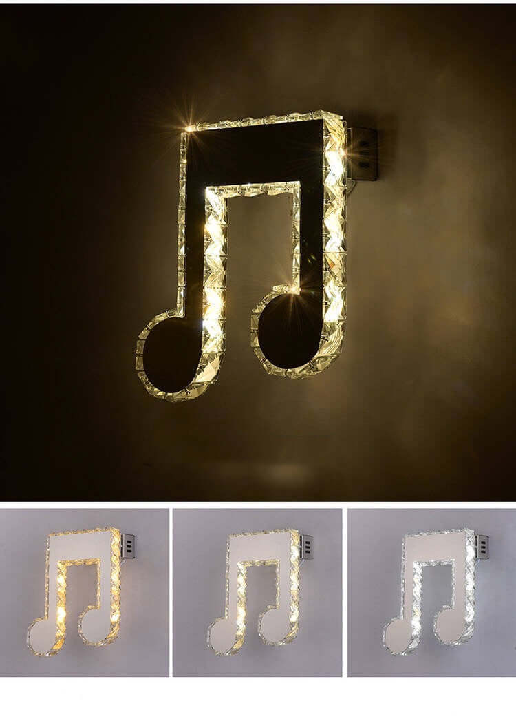 Simple LED Crystal Wall Lamp for Living Room Background Decoration