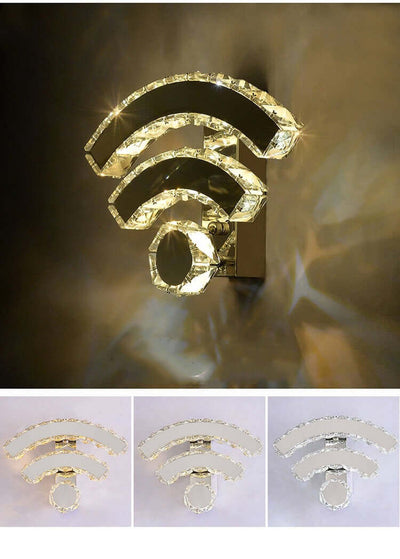 Simple LED Crystal Wall Lamp for Living Room Background Decoration