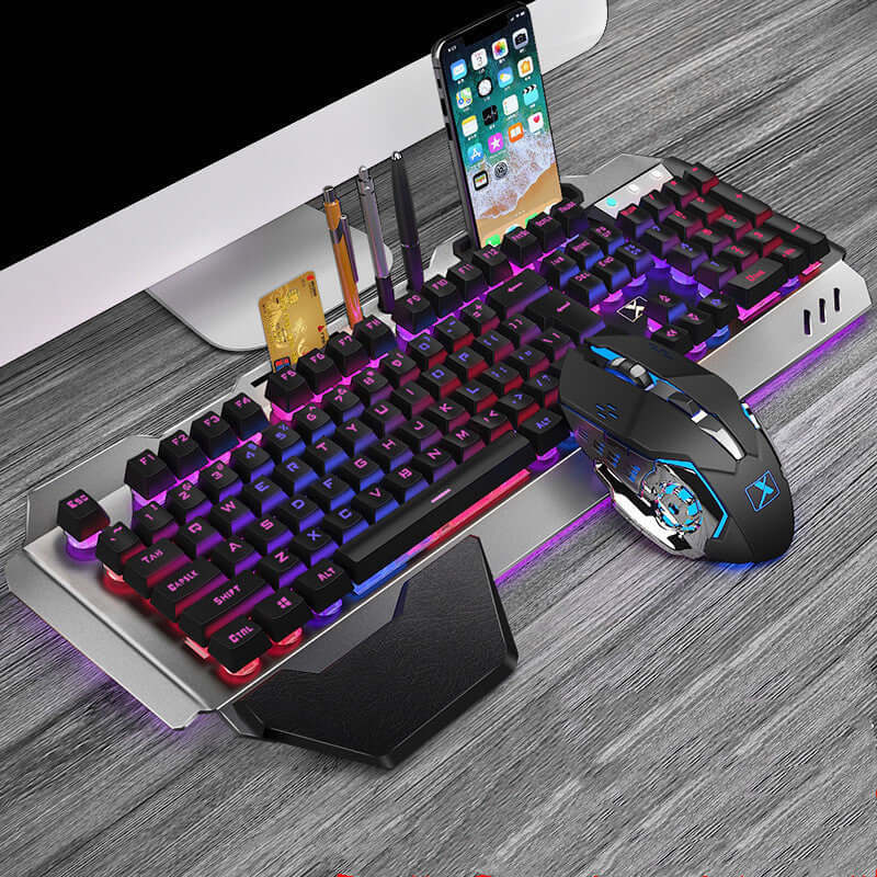 Rechargeable Wireless Keyboard and Mouse Set with Long Battery Life