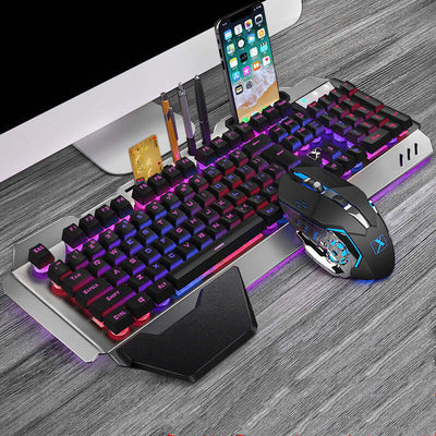 Rechargeable Wireless Keyboard and Mouse Set with Long Battery Life
