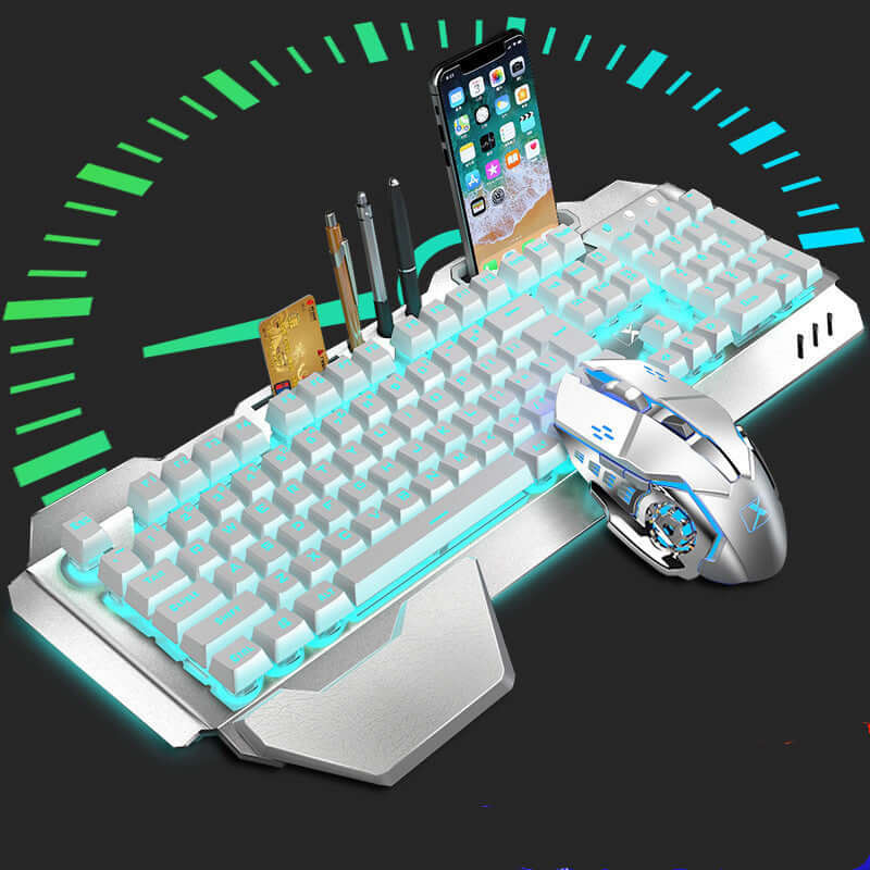 Rechargeable Wireless Keyboard and Mouse Set with Long Battery Life