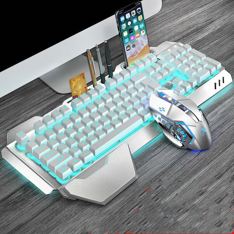 Rechargeable Wireless Keyboard and Mouse Set with Long Battery Life