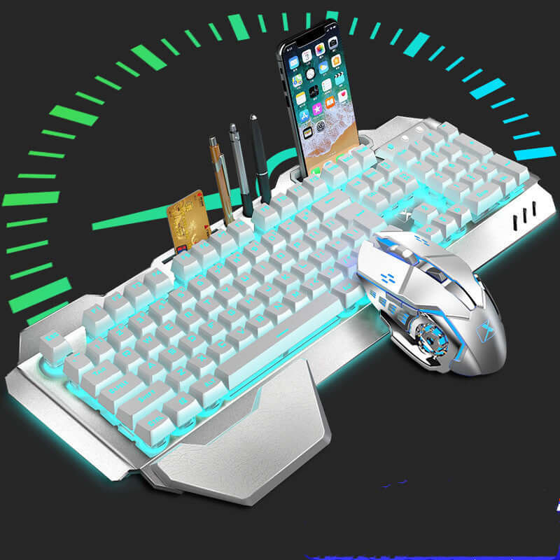 Rechargeable Wireless Keyboard and Mouse Set with Long Battery Life