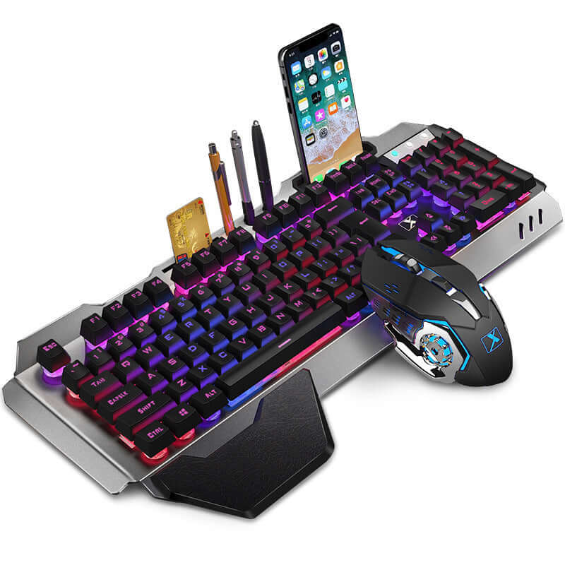 Rechargeable Wireless Keyboard and Mouse Set with Long Battery Life