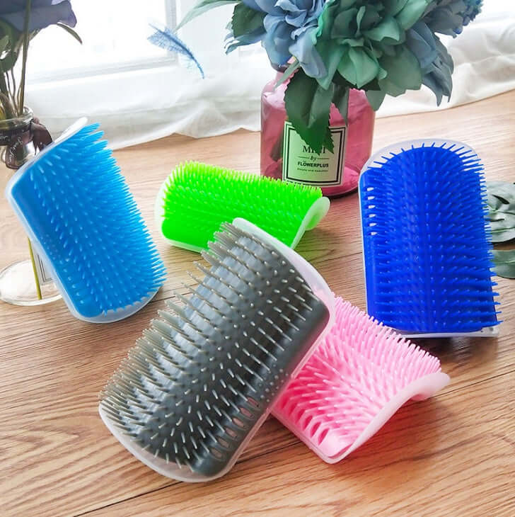 Cat Self-Grooming Brush Wall-Mounted Pet Rubbing Device