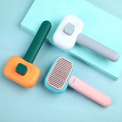 Pet Hair Brush for Cats and Dogs with Stainless Steel Teeth