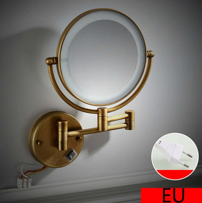 Folding LED Makeup Mirror with Light for Hotel or Travel Use