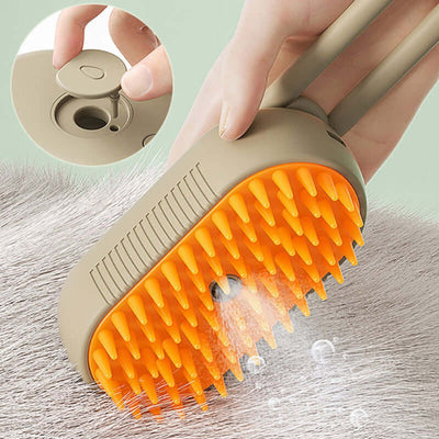 3-in-1 Electric Steam Pet Brush for Cats and Dogs