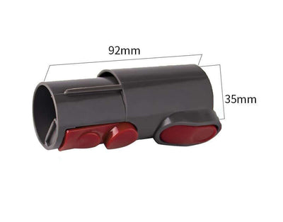 Pet grooming vacuum attachment measuring 92mm by 35mm, designed for efficient hair removal during grooming.