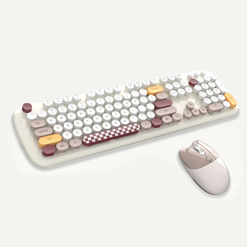 Cartoon Cute Wireless Keyboard and Mouse Set for Desktop and Laptop