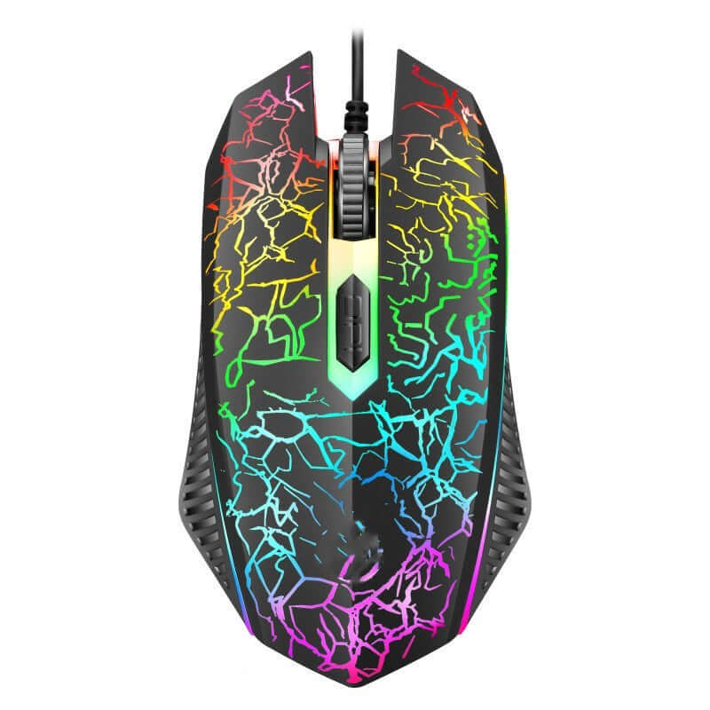Crackle Word Luminous Gaming Keyboard and 4D Mouse Set with Backlight
