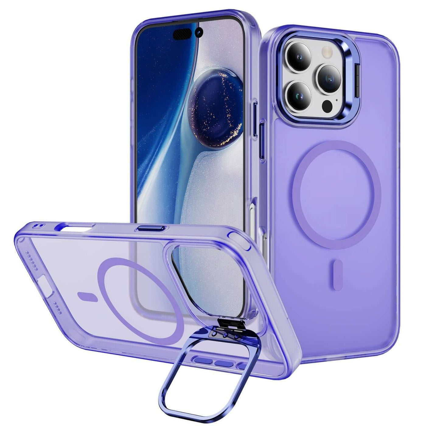 Magnetic Phone Case with Built-in Lens Bracket and Kickstand Feature