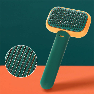Pet Hair Brush for Cats and Dogs with Stainless Steel Teeth