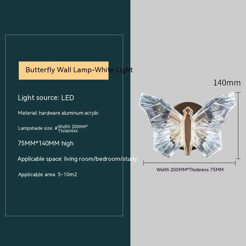 Butterfly Bedroom Decorative Wall Lamp for Elegant Home Lighting