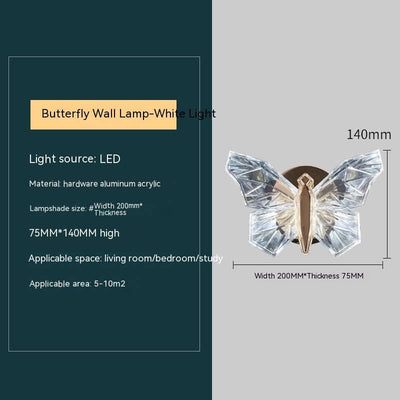 Butterfly Bedroom Decorative Wall Lamp for Elegant Home Lighting