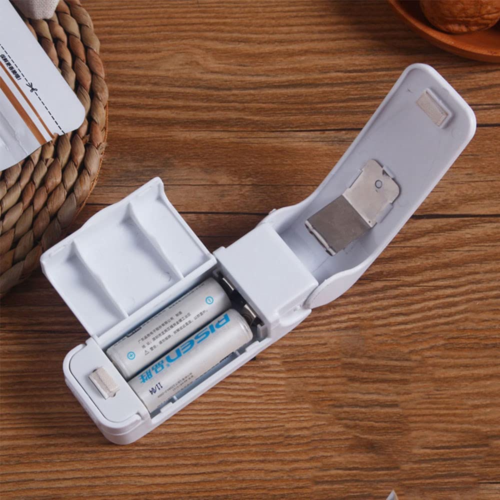 Portable Mini Heat Sealer with batteries, designed for sealing food bags and keeping items fresh and dry.