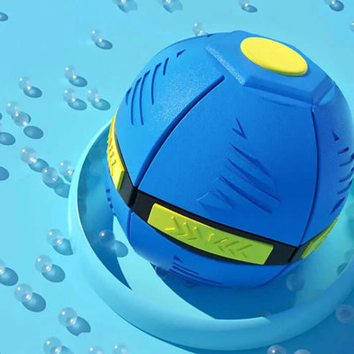 Colorful blue dog frisbee designed for durable and fun fetch games; ideal for outdoor play with pets.