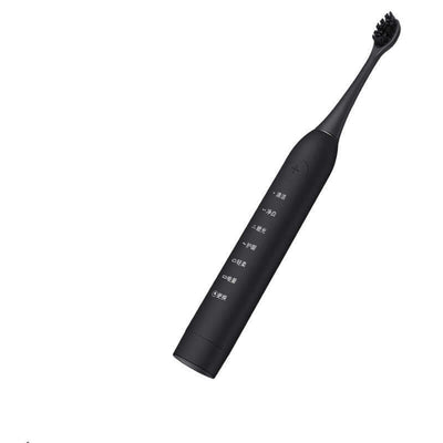 Black upgraded sonic electric toothbrush with multiple cleaning modes and ergonomic design.