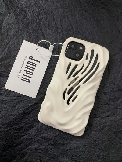 Titanium Gray Wind Hollowed Out Phone Case Compatible with iPhone 14/13