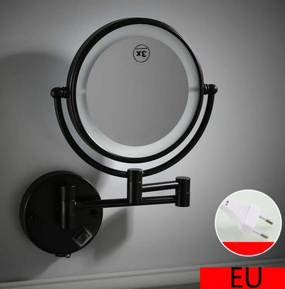 Folding LED Makeup Mirror with Light for Hotel or Travel Use