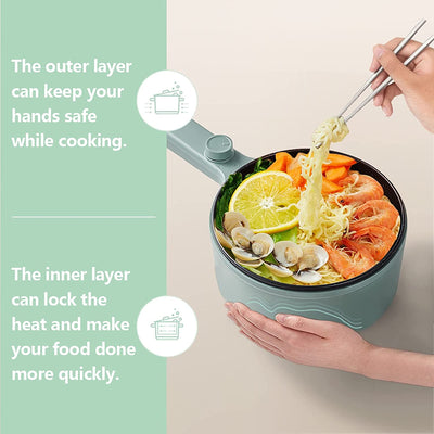 Heated Portable Pot for Travel and On-the-Go Meals