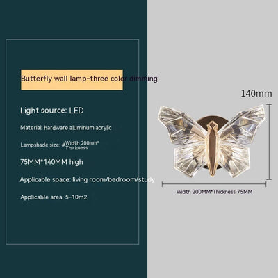 Butterfly Bedroom Decorative Wall Lamp for Elegant Home Lighting