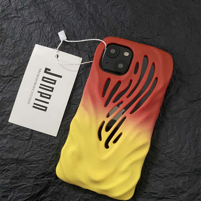 Titanium Gray Wind Hollowed Out Phone Case Compatible with iPhone 14/13