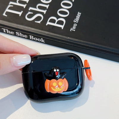 Halloween-Themed Stereo Wireless Bluetooth Earbuds Case with Festive Design