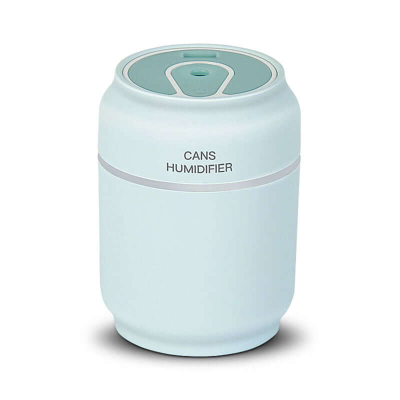 Mini waterproof cans humidifier with 200ml capacity, operates quietly under 36dB for 4-8 hours.