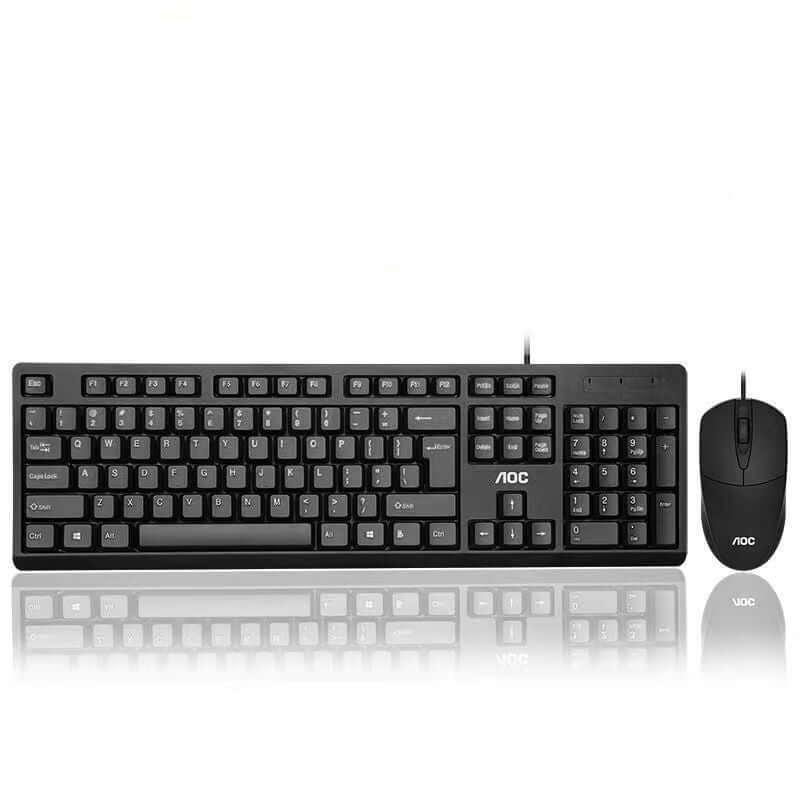 USB Wired Keyboard and Mouse Set for All-in-One Laptop and Desktop Computers