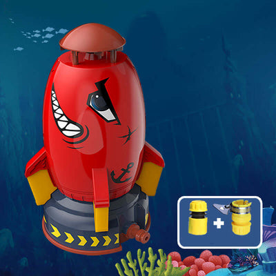 Fun and stylish Rocket Sprinkler designed for efficient garden watering, featuring a playful rocket design.