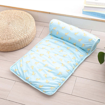 This is a cooling mat or blanket designed for pets, primarily dogs and cats.