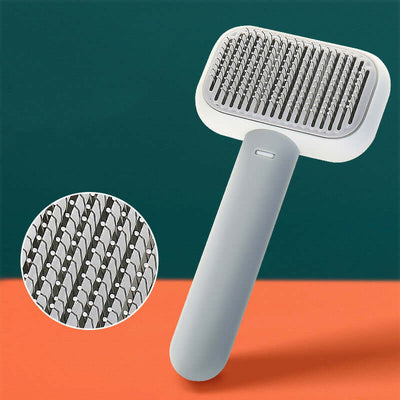 Pet Hair Brush for Cats and Dogs with Stainless Steel Teeth