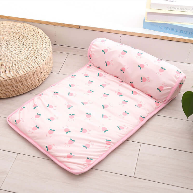 This is a cooling mat or blanket designed for pets, primarily dogs and cats.