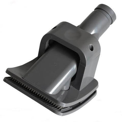 Pet grooming brush vacuum attachment designed for removing loose fur and undercoat hair efficiently.
