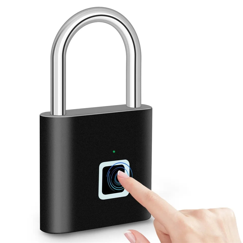 Fingerprint Lock being accessed with a fingertip on the scanner for quick, secure access.